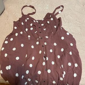 Torrid poll a dot dress with pockets